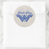 Wonder Woman Stacks Symbol Runder Aufkleber (Tasche)