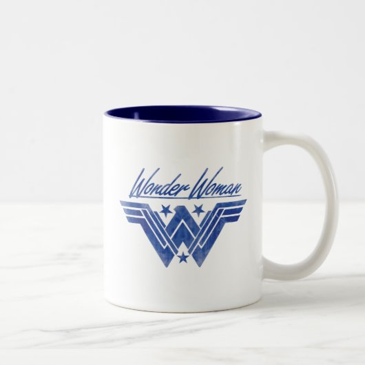 Wonder Woman Stacks Symbol Zweifarbige Tasse (Rechts)