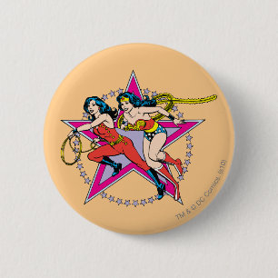Wonder Woman Star Hintergrund Button