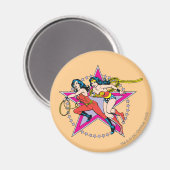 Wonder Woman Star Hintergrund Magnet (Vorderseite/Rückseite)