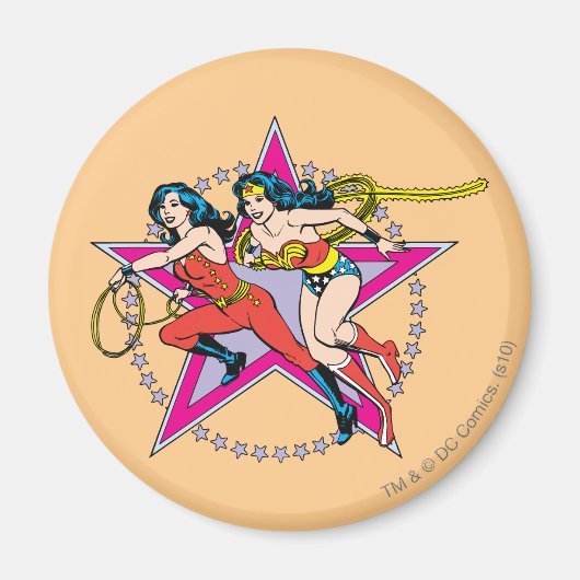 Wonder Woman Star Hintergrund Magnet (Vorne)