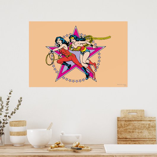 Wonder Woman Star Hintergrund Poster (Küche)