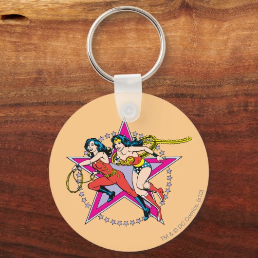 Wonder Woman Star Hintergrund Schlüsselanhänger (Vorderseite)