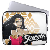 Wonder Woman Stärke Laptopschutzhülle (Vorderseite)