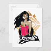 Wonder Woman Stärke Postkarte (Vorne/Hinten)