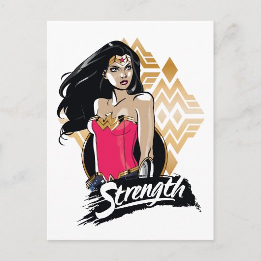 Wonder Woman Stärke Postkarte (Vorderseite)