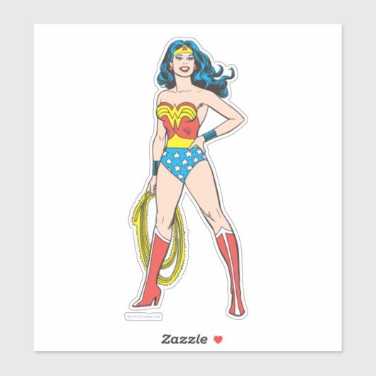 Wonder Woman Stehend Aufkleber (Blatt)