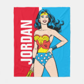 Wonder Woman Stehend Fleecedecke (Vorderseite)