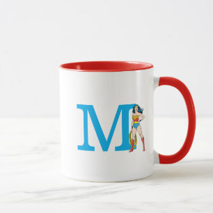 Wonder Woman Stehend Fügen Sie Ihre Monogramm un Tasse