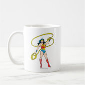 Wonder Woman Stehend mit Lasso Kaffeetasse (Links)