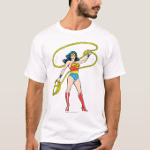 Wonder Woman Stehend mit Lasso T-Shirt (Vorderseite)