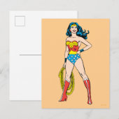 Wonder Woman Stehend Postkarte (Vorne/Hinten)