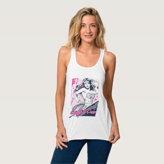 Wonder Woman Strength & Power Tank Top (Vorderseite Vollansicht)
