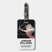 Wonder Woman Sunset Sky Silhouette Gepäckanhänger (Rückseite vertikal)