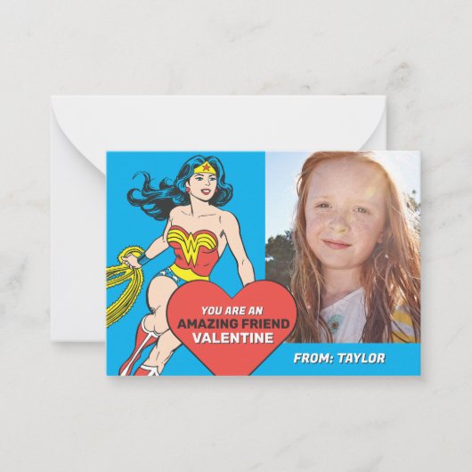 Wonder Woman Super Friend | Valentinstag Mitteilungskarte (Vorderseite)