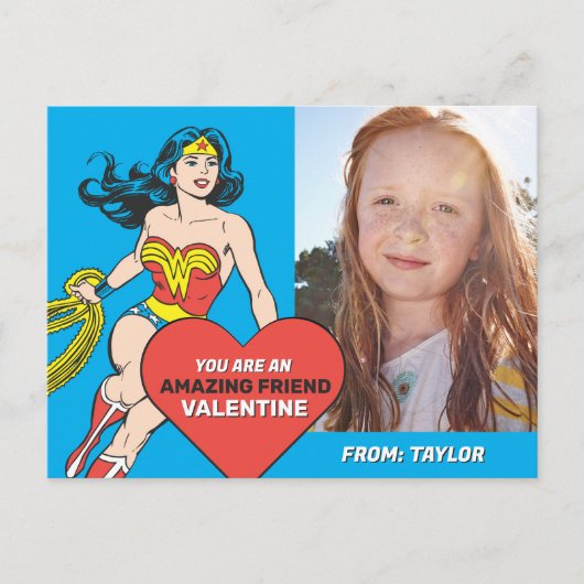 Wonder Woman Super Friend | Valentinstag Postkarte (Vorderseite)