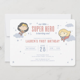 Wonder Woman & Supergirl   Super Hero Birthday Einladung
