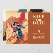 Wonder Woman & Superman Save the Date Einladung (Vorne/Hinten)