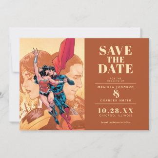 Wonder Woman & Superman Save the Date Einladung