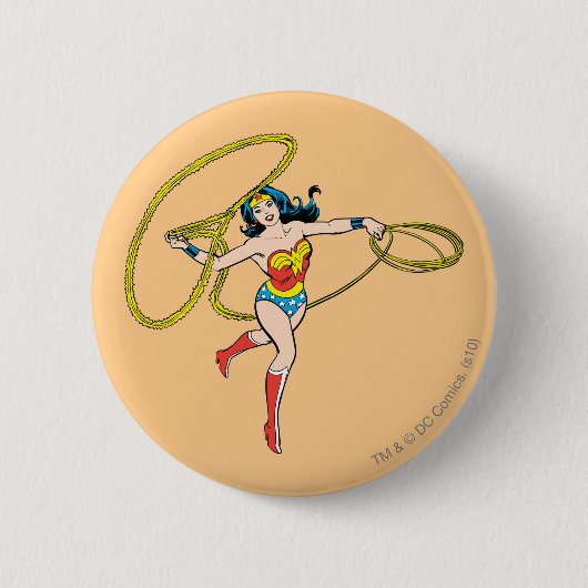 Wonder Woman Swinging Lasso Button (Vorderseite)