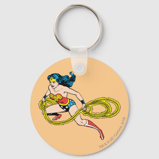Wonder Woman Swinging Lasso Links Schlüsselanhänger (Vorderseite)