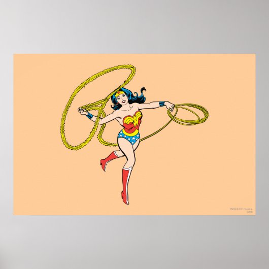 Wonder Woman Swinging Lasso Poster (Vorne)