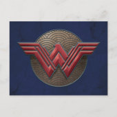 Wonder Woman Symbol Over Concentric Circles Postkarte (Vorderseite)