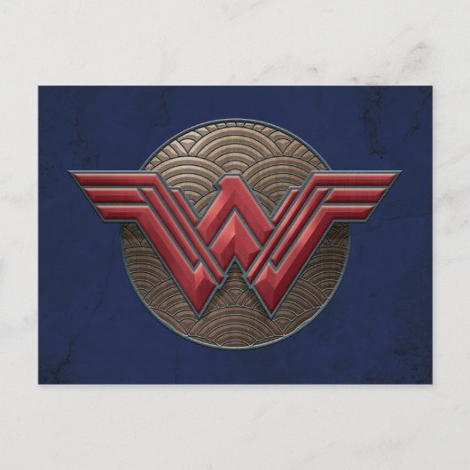 Wonder Woman Symbol Over Concentric Circles Postkarte (Vorderseite)