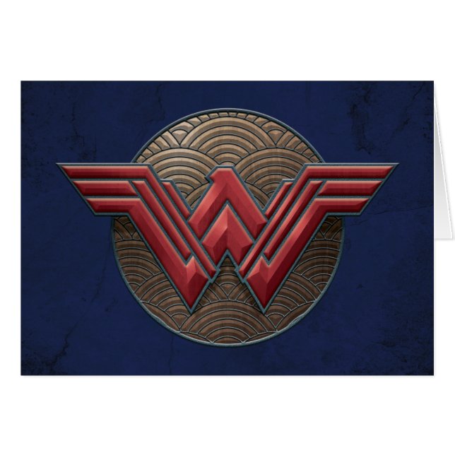 Wonder Woman Symbol über konzentrische Kreise (Vorderseite (Horizontal))
