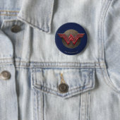 Wonder Woman Symbol über konzentrische Kreise Button (Beispiel)