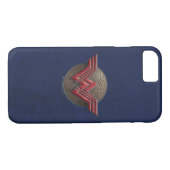 Wonder Woman Symbol über konzentrische Kreise Case-Mate iPhone Hülle (Rückseite (Horizontal))