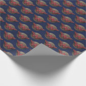 Wonder Woman Symbol über konzentrische Kreise Geschenkpapier (Ecke)