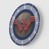 Wonder Woman Symbol über konzentrische Kreise Große Wanduhr (Winkel)