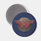 Wonder Woman Symbol über konzentrische Kreise Magnet (Vorderseite/Rückseite)