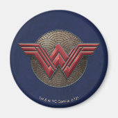 Wonder Woman Symbol über konzentrische Kreise Magnet (Vorne)