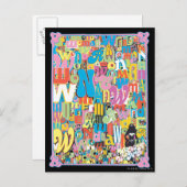 Wonder Woman Text Collage Postkarte (Vorne/Hinten)