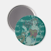 Wonder Woman Text Hintergrund Magnet (Vorderseite/Rückseite)