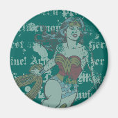 Wonder Woman Text Hintergrund Magnet (Vorne)