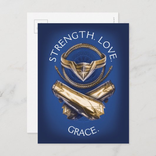 Wonder Woman Tiara, Lasso und Bracelets Postkarte (Vorne/Hinten)