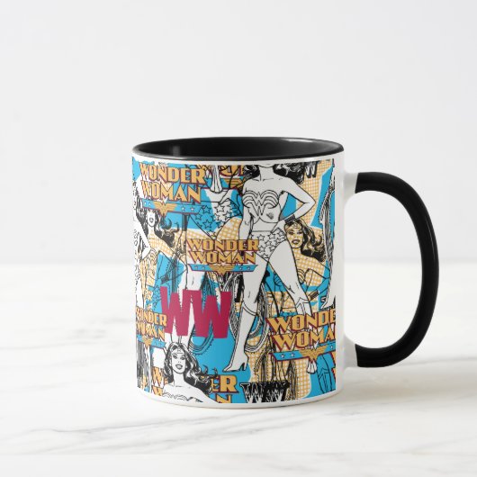 Wonder Woman Toss Pattern Tasse (Rechts)
