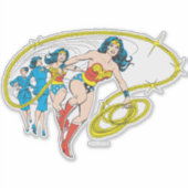 Wonder Woman Transform Aufkleber (Vorderseite)