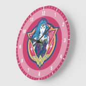 Wonder Woman Tri-Color Graphic Große Wanduhr (Winkel)