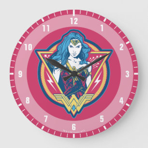 Wonder Woman Tri-Color Graphic Große Wanduhr