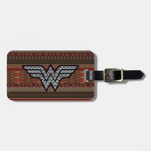 Wonder Woman Tribal Pattern Gepäckanhänger (Vorderseite horizontal)