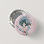 Wonder Woman und Blume Button (Vorne & Hinten)