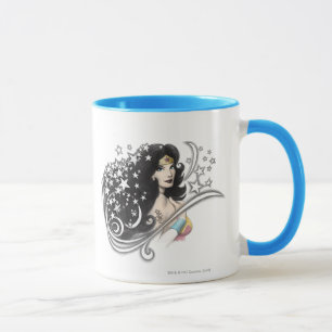 Wonder Woman und Sterne Tasse