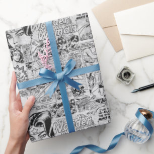 Wonder Woman Vintage Comic Muster Geschenkpapier