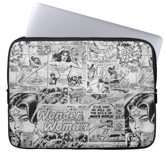 Wonder Woman Vintage Comic Muster Laptopschutzhülle (Vorderseite)