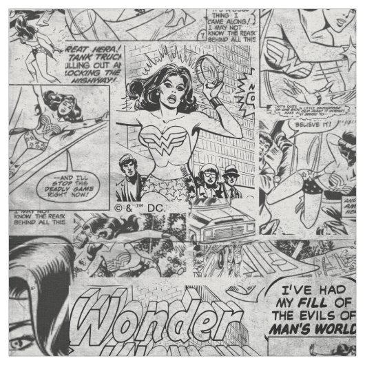 Wonder Woman Vintage Comic Muster Stoff (Muster)
