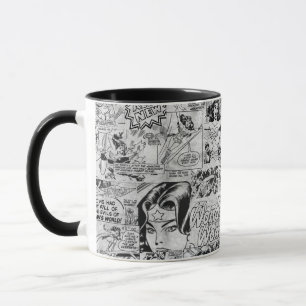 Wonder Woman Vintage Comic Muster Tasse
